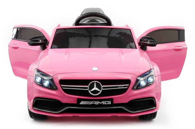 Mercedes Kids 12V C63S Ride-On Car w/ Parental Remote, MP3, Leather Seats, LED Lights - Kids Eye Candy