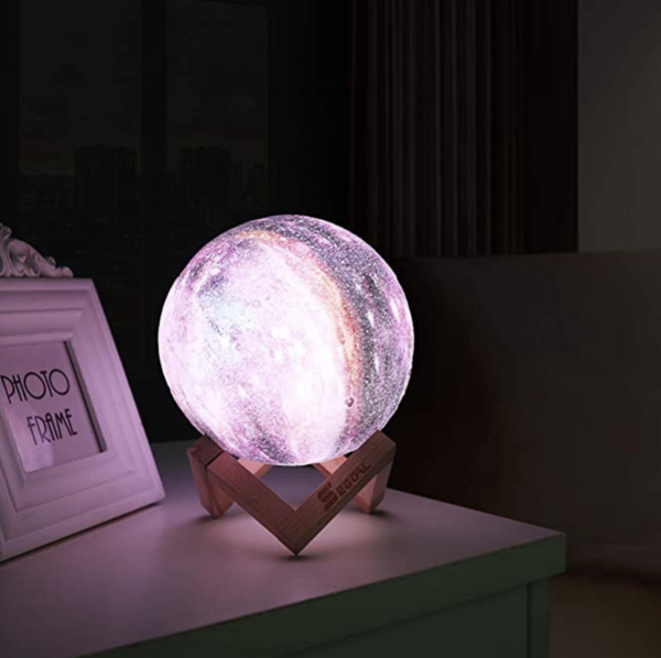 Galaxy 3D Enchanting Moon Lamp with Stand Multi-Color Remote Control - Kids Eye Candy 