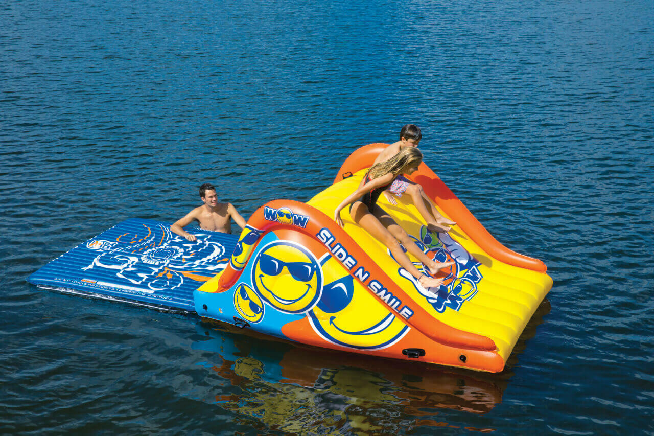Slide N Smile Giant 2-Lane Floating Water Slide - Kids Eye Candy 
