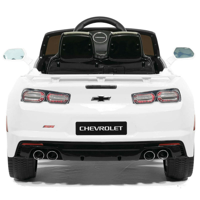Chevrolet Camaro 12V Ride-On Car R/C Parental Remote Leather Seats LED Lights.