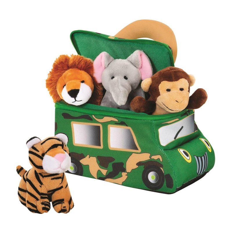 Jungle Jeep Plush Friends w/ 4 Plush Animals included.