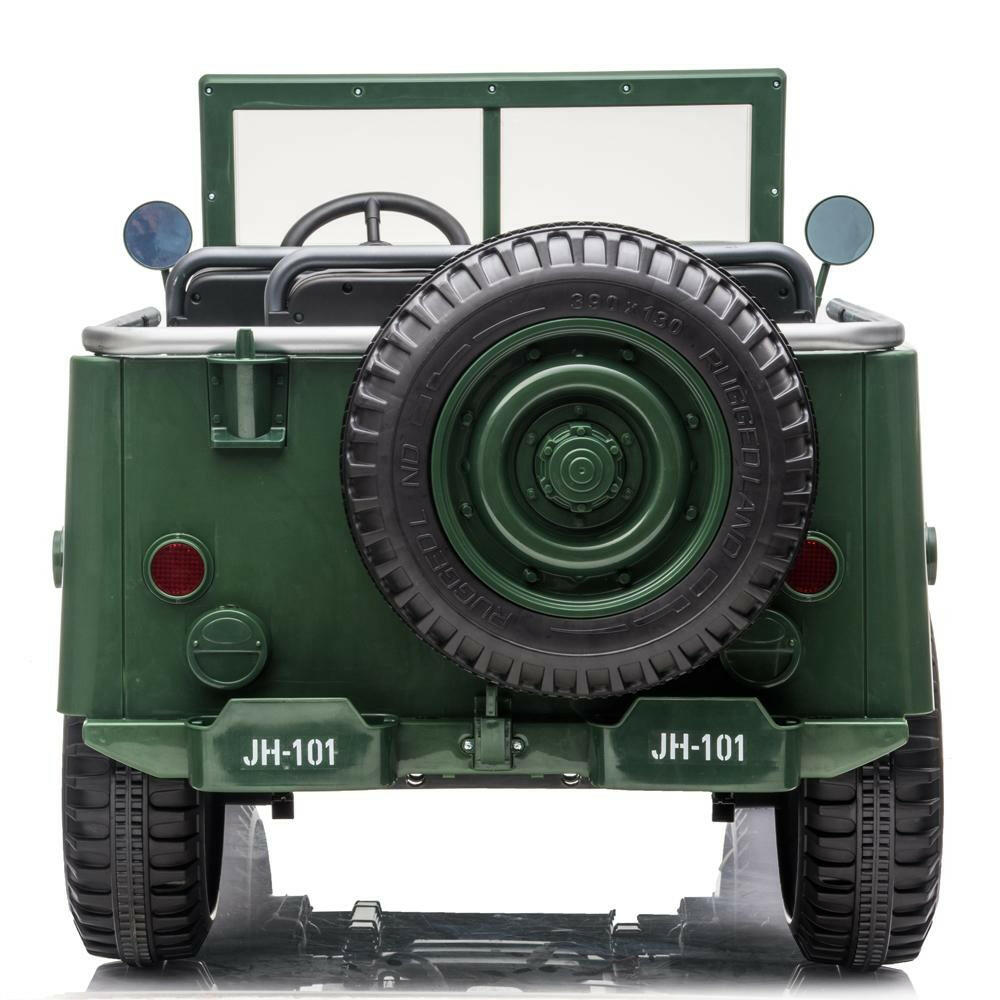 Ride On Kids Electric 24V Military Car EVA Rubber Wheels 3 Seats 2.4G Remote Control - Kids Eye Candy 