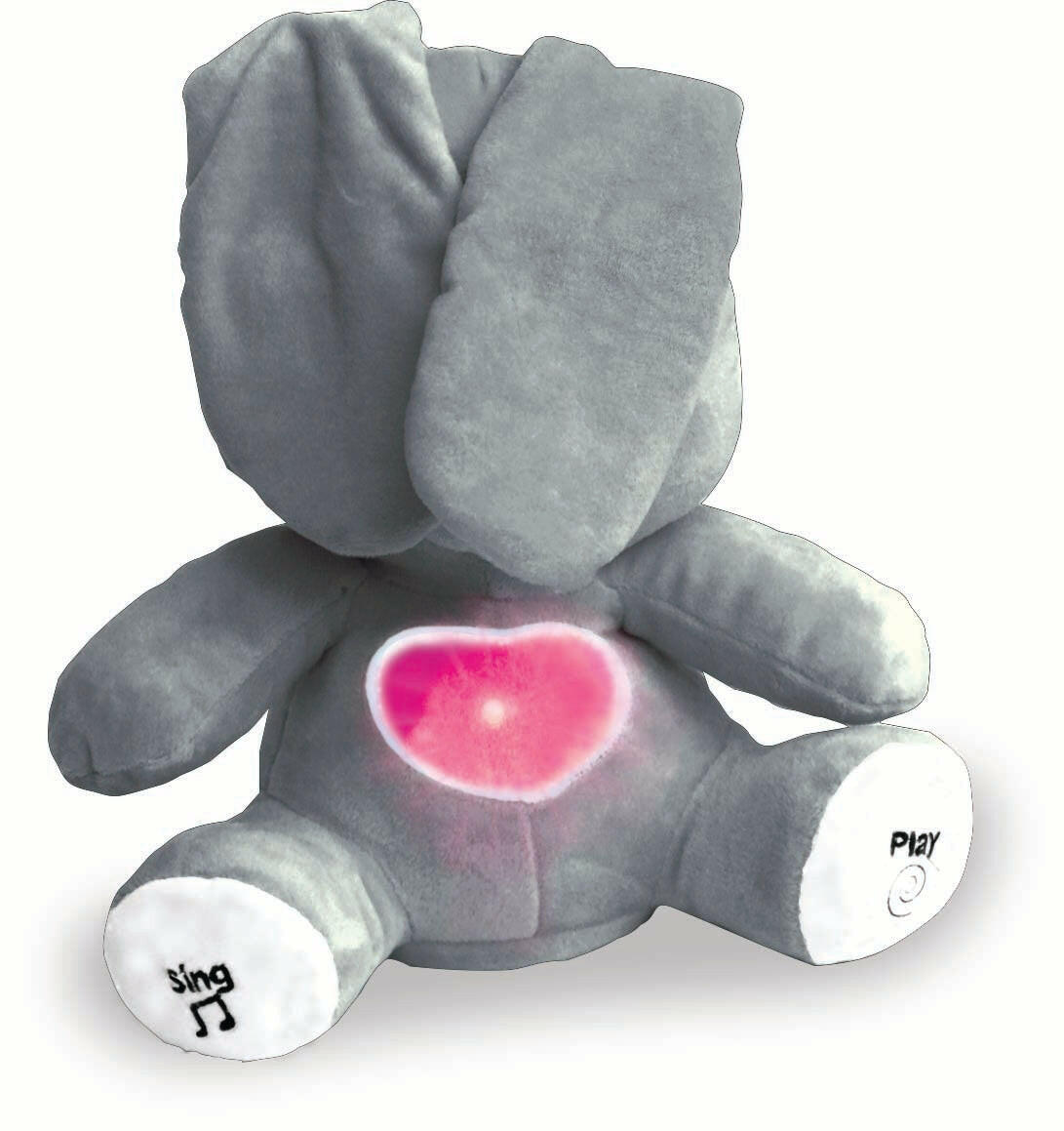Musical Floppy Eared Plush Bunny w/ Lights.