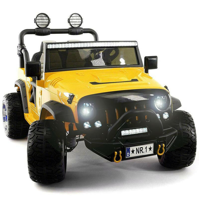 Explorer 12V Kids Truck Best Ride-On Two-Seater Parent Remote, MP3, Leather Seats, LED Wheels - Kids Eye Candy
