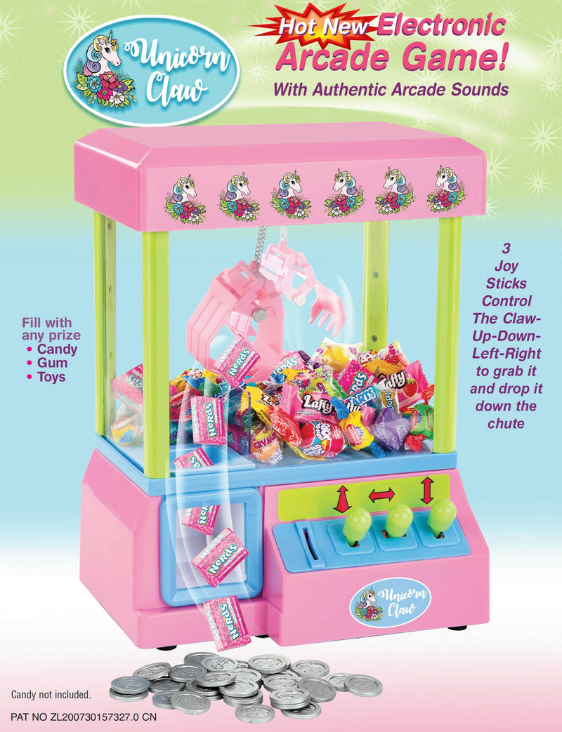 Unicorn Kids Toy Claw Machine With Lights.