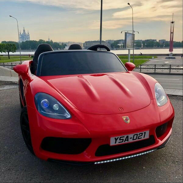 24V Licensed Kids Luxury Super Car Panamera Two-Seater 180W Remote Control Bluetooth MP3 - Kids Eye Candy 