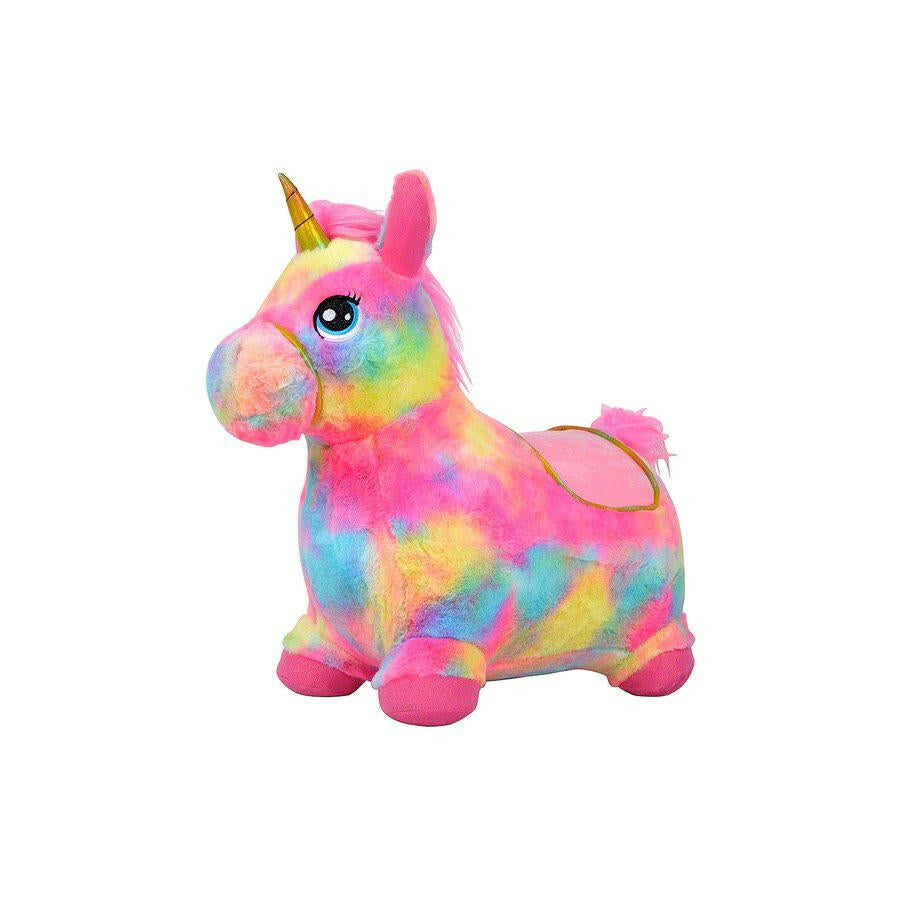 Inflatable Plush Rainbow Unicorn Push Ride On Baby Toy - Kids Eye Candy 