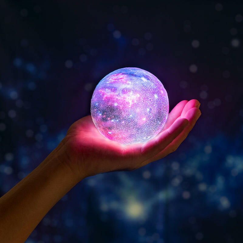 Galaxy 3D Enchanting Moon Lamp with Stand Multi-Color Remote Control - Kids Eye Candy 
