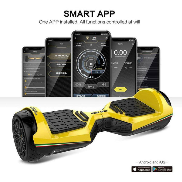 Lamborghini Style 6.5" Electric Hoverboard with LED Lights Bluetooth MP3 Player - Kids Eye Candy 
