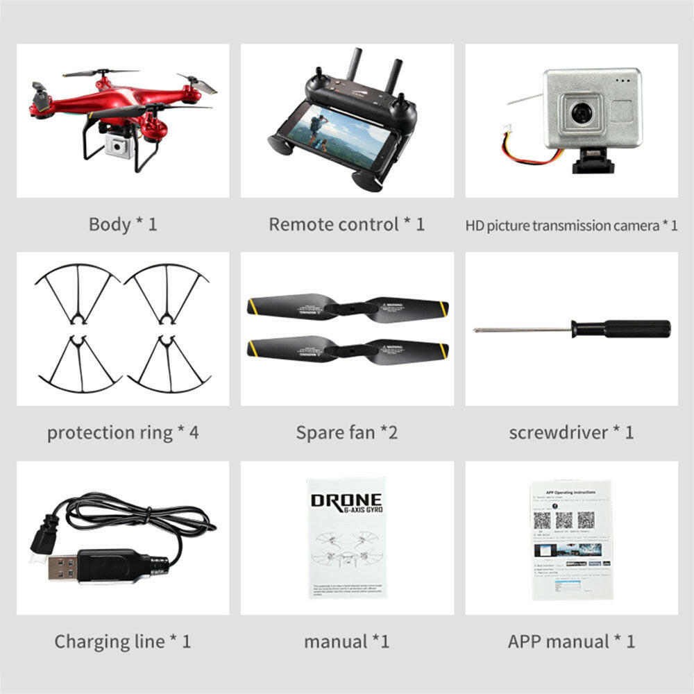 Drone Hover Helicopter With Camera 720P HD 0.3W - Kids Eye Candy 