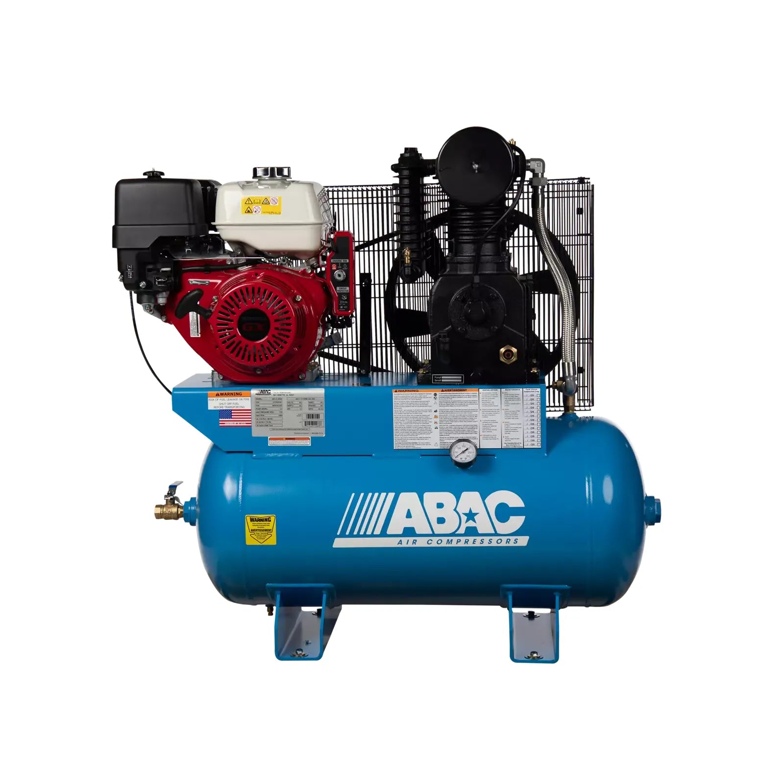ABAC-ironman-engine-series-piston-air-compressor-13hp-honda-AB13-30GH-1.jpg ABAC Ironman Engine Cast-Iron Piston Air Compressor – 13hp Honda - Image 1