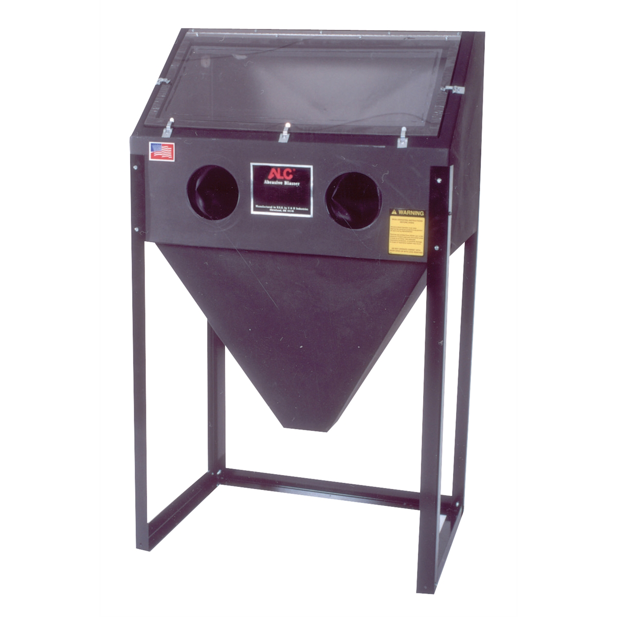 ALC-keysco-blaster-cabinet-floor-model-36X24inches.png ALC Keysco 40391 Polymer Floor Model Cabinet Blaster – 36″×24″ Work Area, Leak-Free LDPE Construction - Image 1