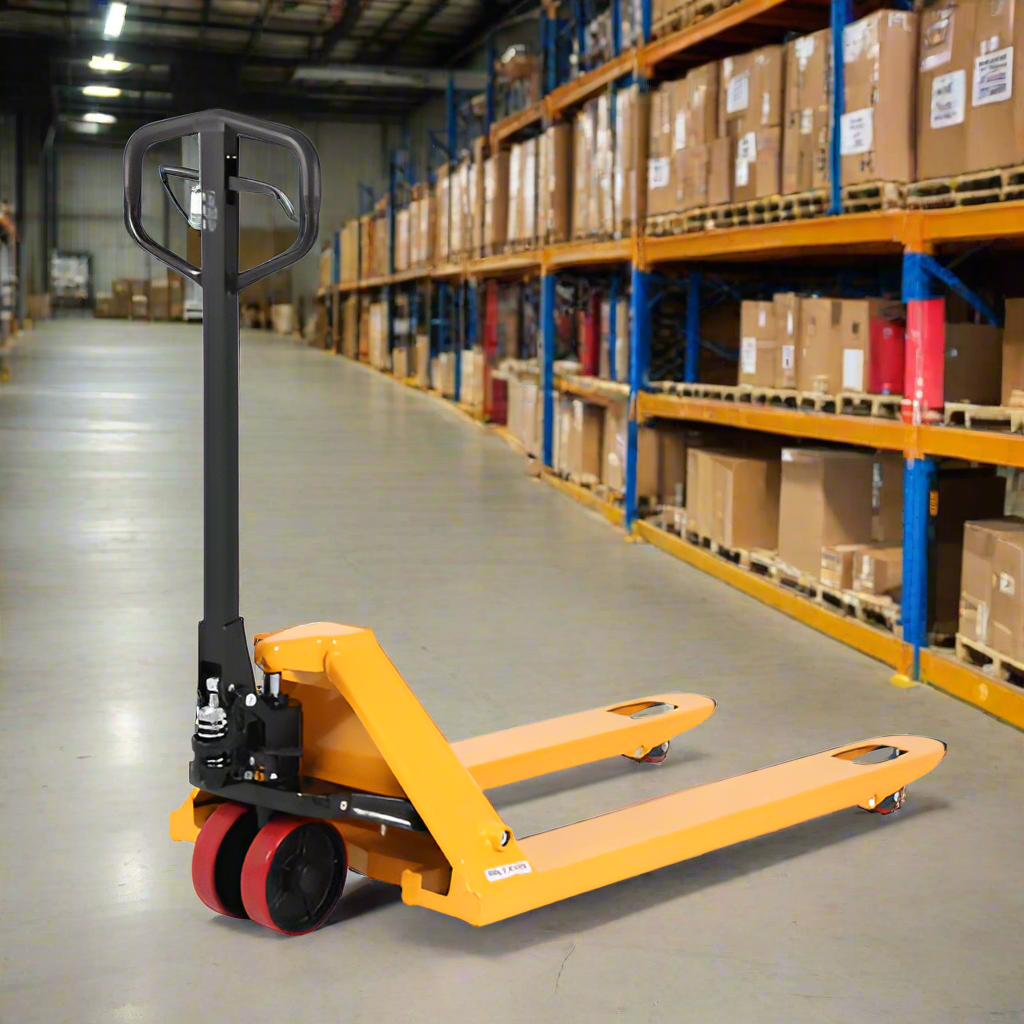 Apollolift-5500lbs-capacity-high-quality-manual-hydraulic-pallet-jack-48inches-x-21-fork-A-1006.png Manual Pallet Jack | Hydraulic | 5500 lbs. Capacity | 48'' x 21'' | Apollolift A-1006 - Image 1
