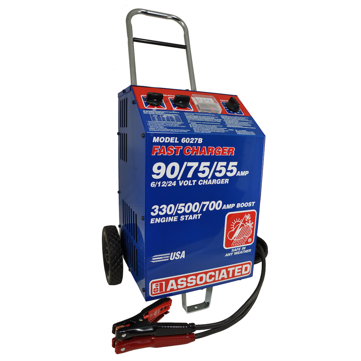 Associated-90-70-55-700-Amp-6-12-24-volt-commercial-automotive-battery-charger-220VAC-6027B.png 6027B Heavy-Duty 220V Commercial Battery Charger | Associated - Image 1