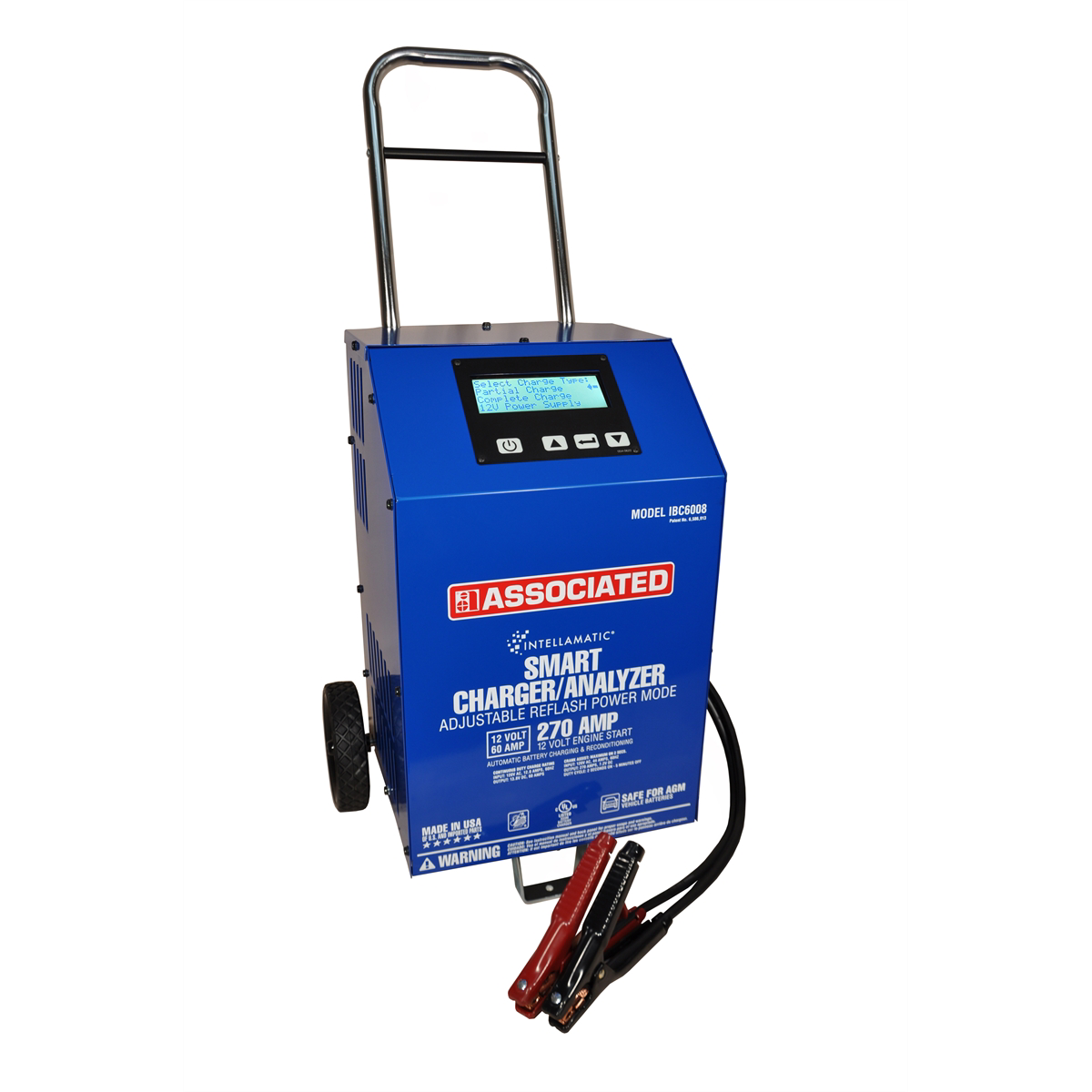 Associated-battery-charger-analyzer-variable-inte-IBC6008.png Associated IBC6008 12 V Adjustable Charger | 60 A Charging, 70 A Reflash, 270 A Crank Assist - Image 1