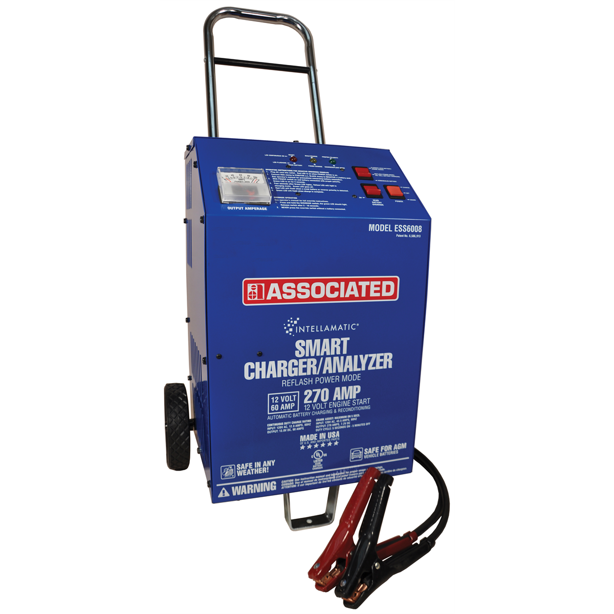 Associated-fully-automatic-intellamatic-battery-charger-ESS6008.png Associated ESS6008 Intellamatic® 60 A Charger | 270 A Crank Assist, 70 A Power Supply - Image 1