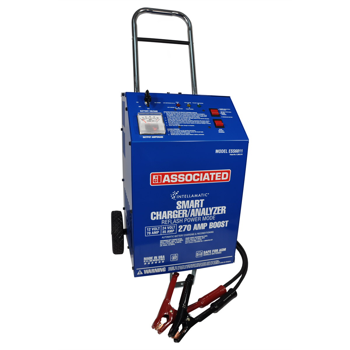 Associated-intellamatic-12-24-volt-70-35-Amp-charger-270Amp-crank-assist-at-12V-70-Amp-power-supply-mode-ESS6011.png Associated ESS6011 Intellamatic® 12/24 V Charger | 70/35 A + 270 A Crank Assist - Image 1