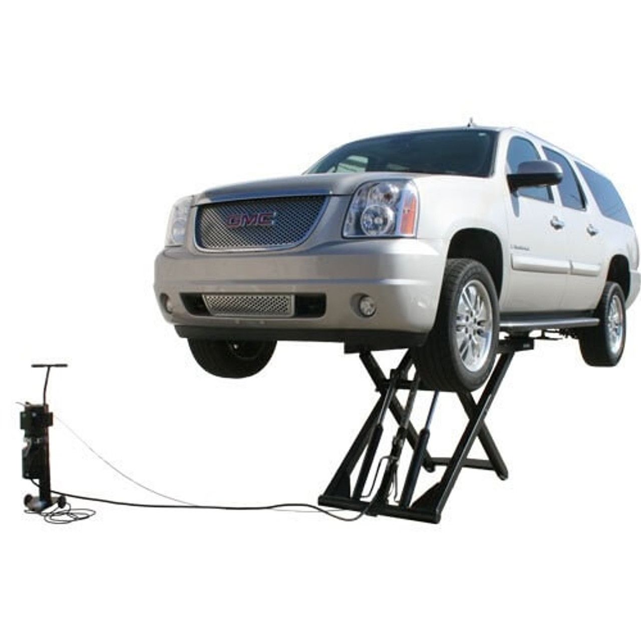 Atlas-automotive-equipment-6MR-portable-mid-rise-scissor-lift-6000-lb-capacity.jpg Atlas Automotive Equipment 6MR Portable Mid-Rise Scissor Car Lift – 6,000 lb. Capacity Hydraulic Garage Lift - Image 1