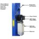 Atlas Automotive Equipment PRO-9D Overhead 2-Post Car Lift – 9,000 lb Capacity Vehicle Hoist (XH-PRO-9D-FPD) - Image 7