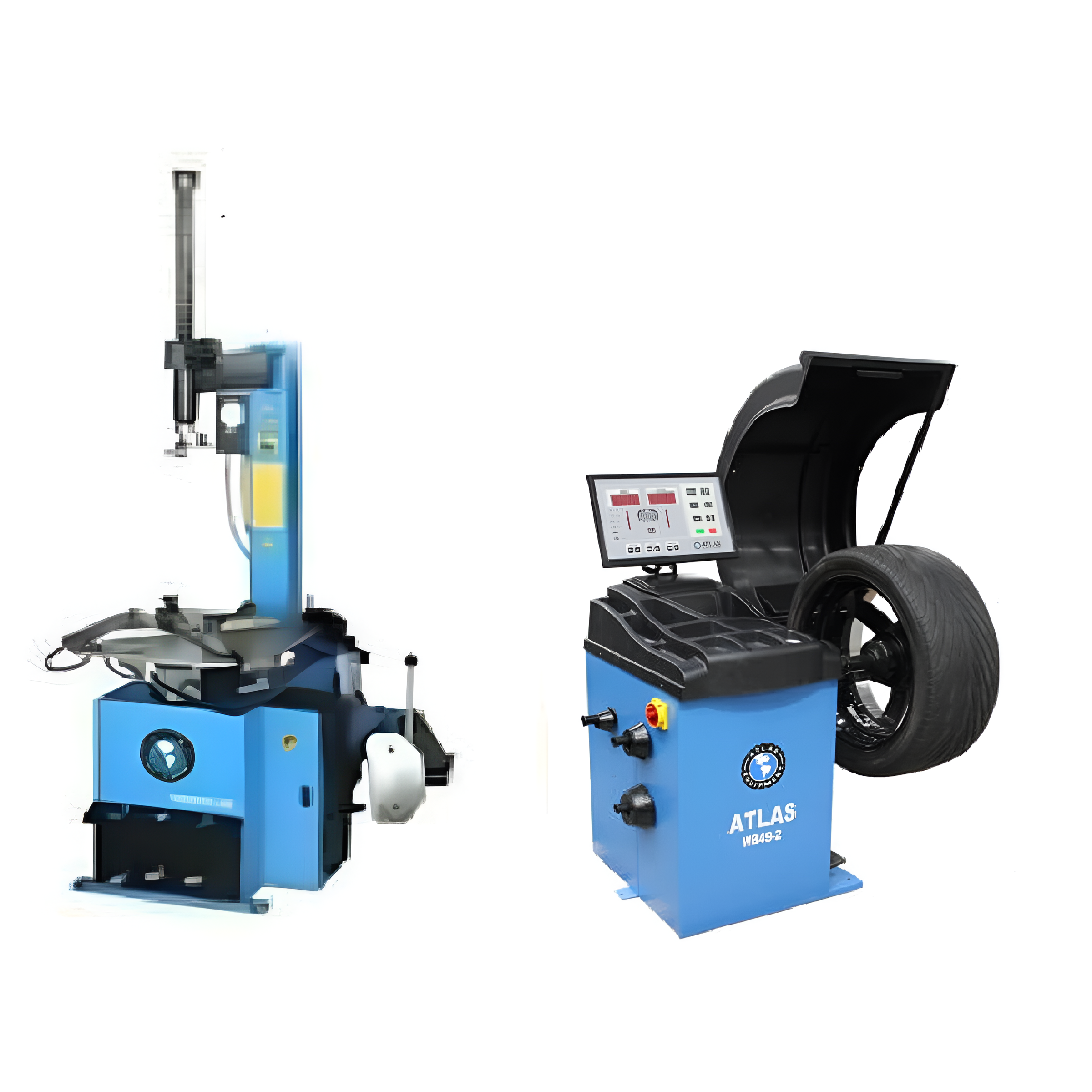 Atlas-automotive-equipment-TC229-rim-clamp-tire-changer_WB49-2-wheel-balancer-combo-package-TCWB-COMBO6-FPD.png Atlas TC229 Tire Changer + WB49-2 Wheel Balancer Combo – Professional Rim Clamp Tire Machine & Digital Wheel Balancer Package | TCWB-COMBO6-FPD - Image 1