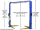 Atlas Automotive Equipment Platinum PVL10 ALI Certified 10,000 lb. Capacity 2-Post Lift (Model: AP-PVL10-2/3) - Image 7
