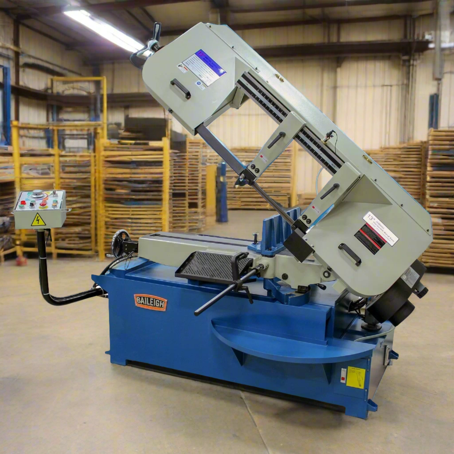 Baileigh-industrial-BS-330SA-13-semi-automatic-mitering-band-saw-BA9-1001521_2024-07-17T06_23_20.777Z.png Horizontal Band Saw | Baileigh Industrial BA9-1001521 - Image 1