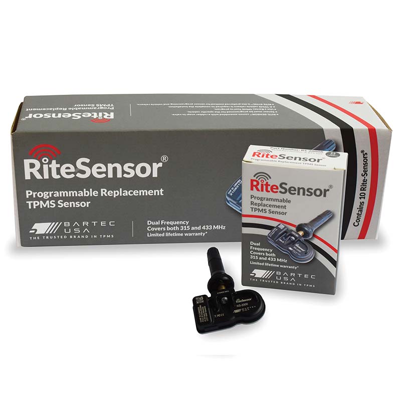 Bartec-RITE-SENSOR-sleeve-pack-10-sensors-boxed-with-rubber-valve-stem-and-optional-metal-valve-stem-_greybox.jpg Bartec RITE-SENSORĀ® Multi-Frequency Programmable TPMS Sensor (Grey Box) - Image 1