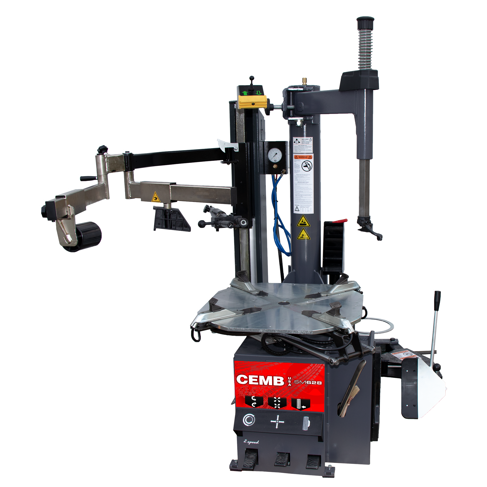 CEMB-12-26-rim-diameter-44-tire-diameter-tire-changer-SM628BPS.png Tire Changer | 12'' - 26'' Rim Diameter | 44'' Tire Diameter | CEMB SM628BPS - Image 1