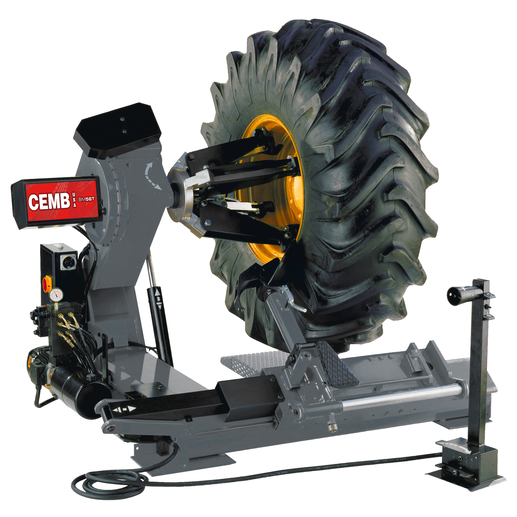 CEMB-14-46-rim-diameter-90-5-tire-diameter-heavy-duty-off-road-tractor-tire-changer-SM56T.png Tire Changer | 14'' - 46'' Rim Diameter | 90.5'' Tire Diameter | CEMB SM56T - Image 1