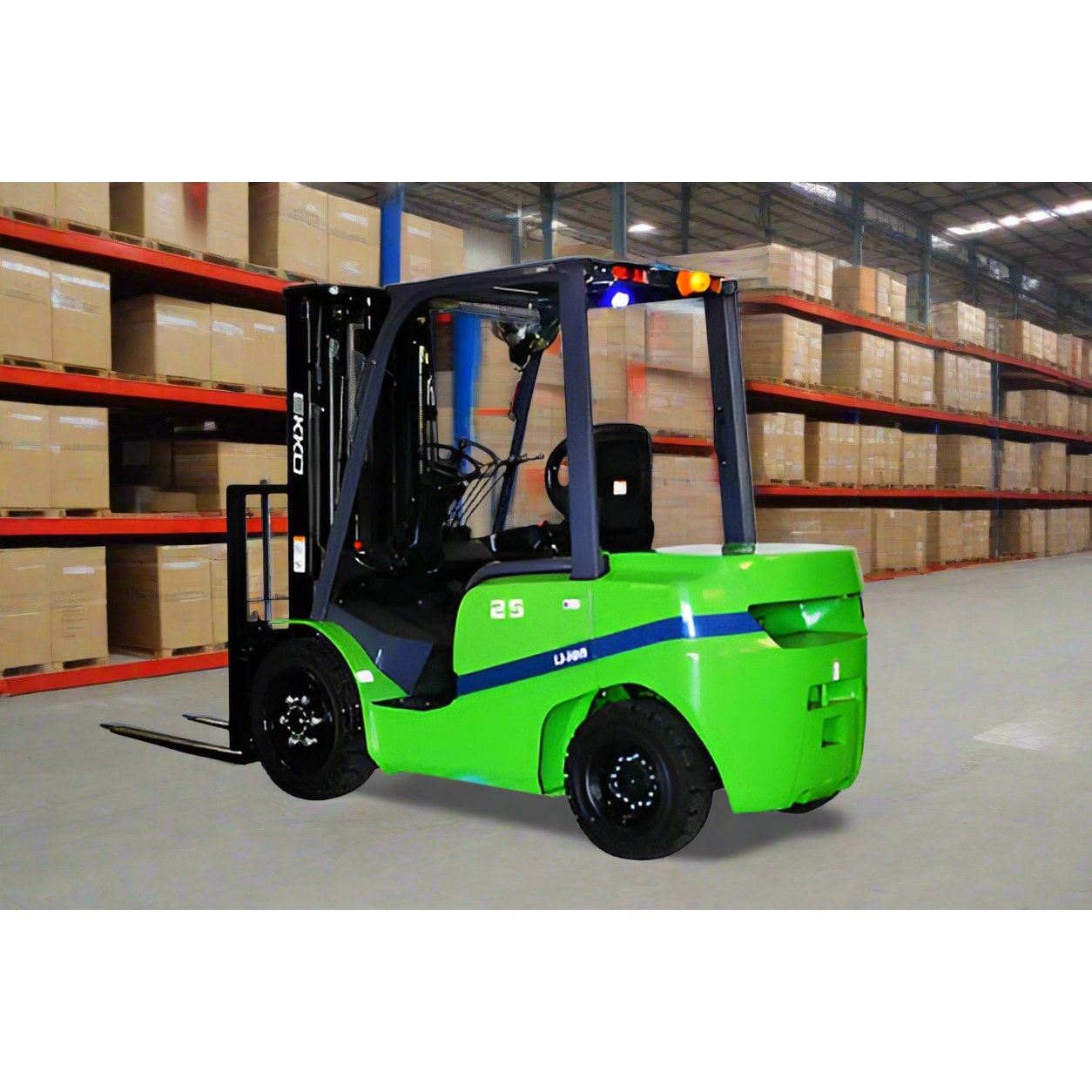 EKKO-4-wheel-electric-forklift-5000-lbs-capacity-raised-height-185-EK25GT-LI.png 4 Wheel Electric Forklift | 5000 lbs Capacity | Raised Height 185'' | EKKO EK25GT-LI - Image 1