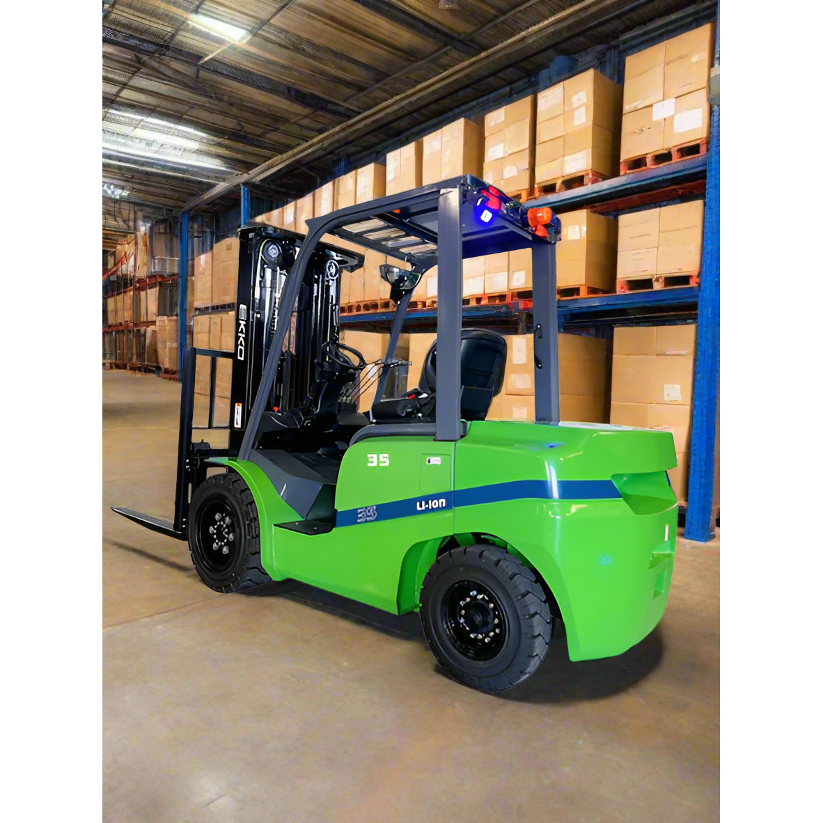 EKKO-4-wheel-electric-forklift-7000-lbs-capacity-raised-height-185-EK35GT-LI.png 4 Wheel Electric Forklift | 7000 lbs Capacity | Raised Height 185'' | EKKO EK35GT-LI - Image 1