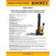 Electric Straddle Stacker | 2640 lbs Capacity | Lift Height 138'' | EKKO EB12E-138 - Image 3