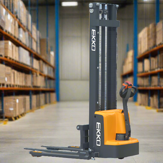EKKO-EB13E-electric-straddle-stacker-2800-lbs-capacity-119-lifting-height_2024-06-11T19_21_28.993Z.png Electric Straddle Stacker | 2800 lbs Capacity | Lift Height 119'' | EKKO EB13E - Image 1