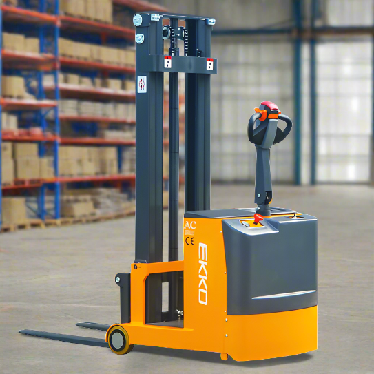 EKKO-EK07S-electric-straddle-stacker-1_2024-06-11T16_00_46.484Z.png Electric Counterbalanced Walkie Stacker | 1550 lbs. | Lift Height 118''| EKKO EK07S - Image 1