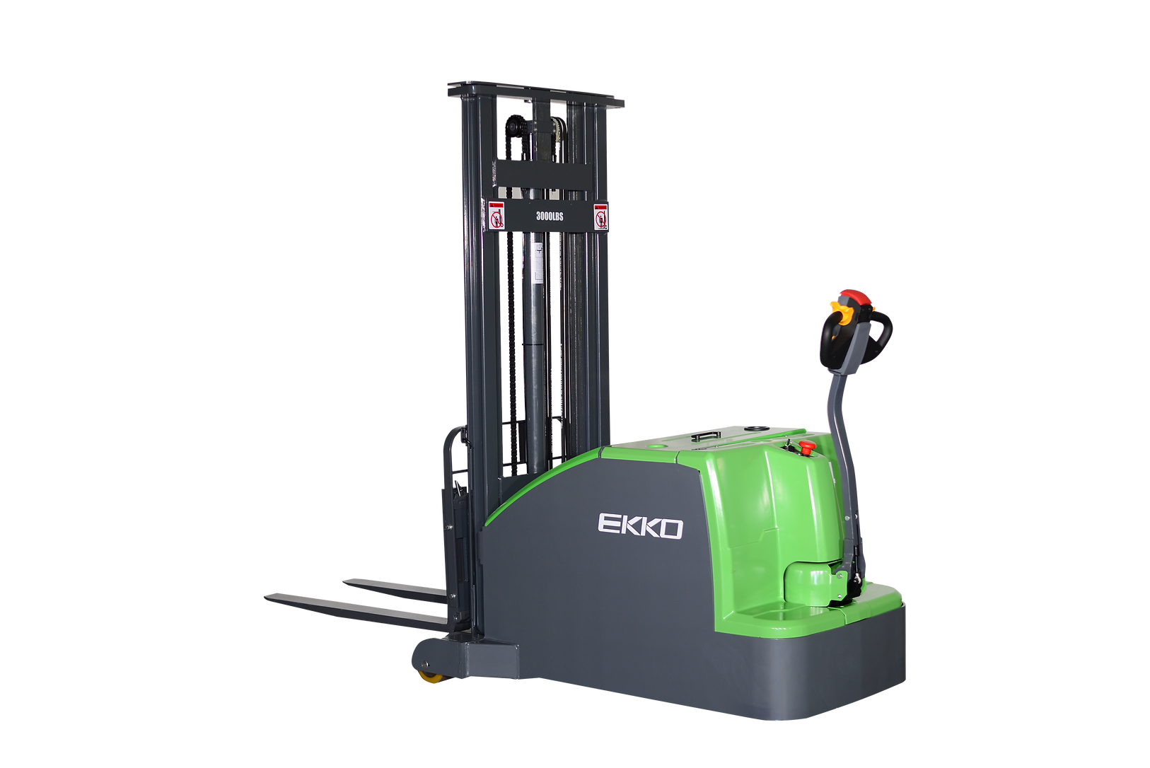 EKKO-lithium-counterbalanced-walkie-stacker-3000lbs-capacity-130in-raised-height-EK14CS-130Li.png EKKO Lithium Counterbalanced Walkie Stacker 3000 lbs Capacity 130" Raised Height EK14CS-130Li - Image 1