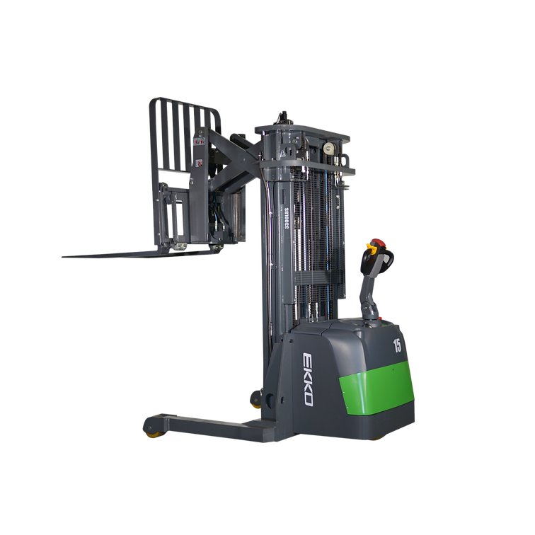 EKKO-lithium-walkie-reach-truck-3300-lb-cap-138-height_-side-shift-ER15-138LI.png Lithium Walkie Reach Truck | 3300 lbs | 138" Height | EKKO ER15-138LI - Image 1