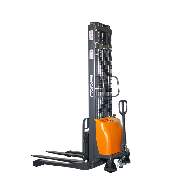 EKKO-semi-electric-straddle-stacker-3300lbs-cap-138-heightEA15A-138.png Semi-Electric Straddle Stacker | 3300 lb. Cap.| 138" Height | EKKO EA15A-138 - Image 1