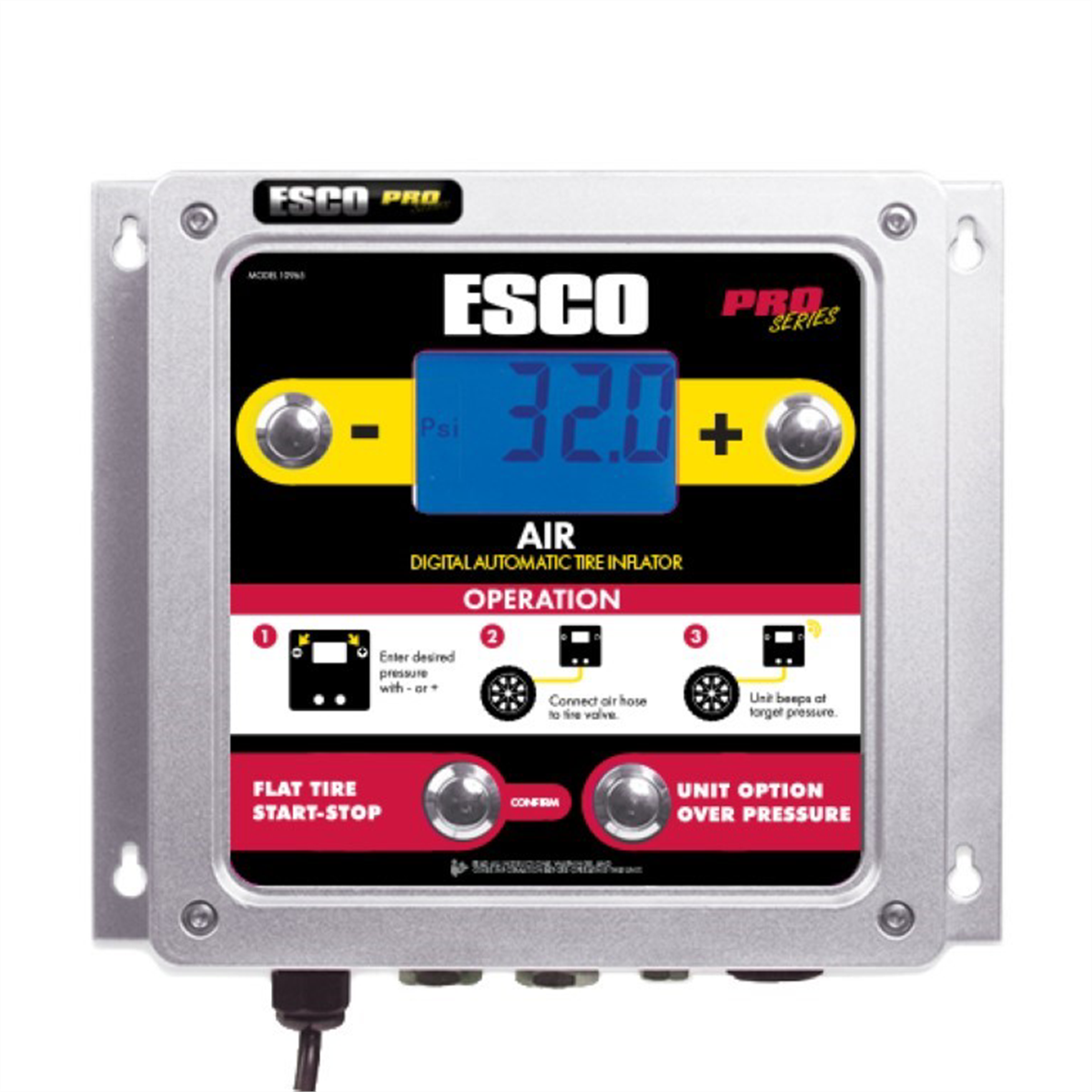 ESCO-digital-wall-mounted-tire-inflator-aluminum-ESC10965.png ESCO Digital Wall Mounted Tire Inflator - Aluminum ESC10965 - Image 1
