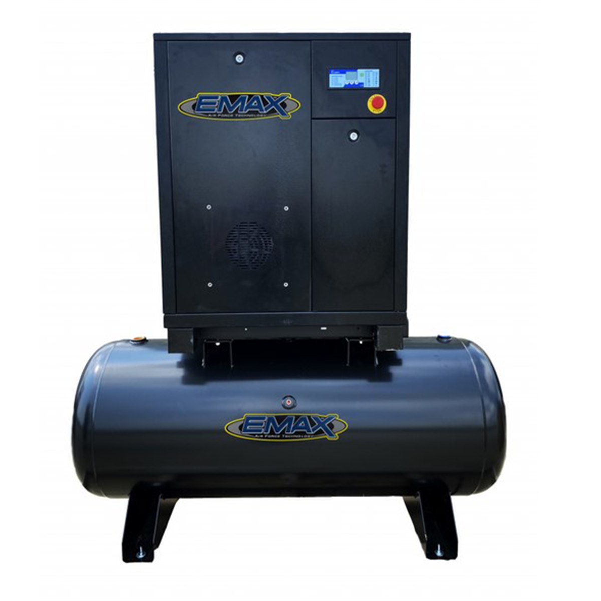 Emax-compressor-10HP-1PH-industrial-rotary-screw-compressor-80Gal-tank-mount-EMXERI0100801.png Emax Compressor 10HP 1PH Industrial Rotary Screw Compressor-80 Gal Tank Mount EMXERI0100801 - Image 1