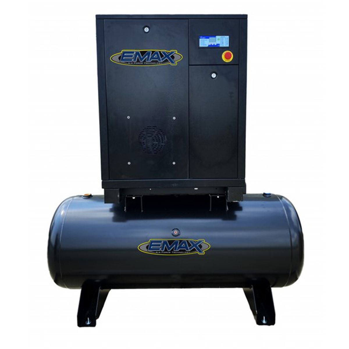 Emax-compressor-15HP-3PH-industrial-rotary-screw-compressor-120gal-tank-mount-EMXERI0151203.png Emax Compressor 15HP 3PH Industrial Rotary Screw Compressor-120 Gal Tank Mount EMXERI0151203 - Image 1