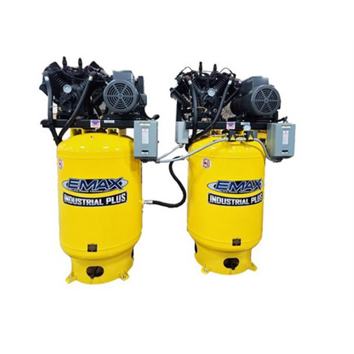 Emax-compressor-two-10HP-3ph-80Gallon-vertical-solo-mounted-alternating-silent-air-compressors-with-pressure-lubricated-pumps-EMXESP10A080V3.png Emax Compressor Two 10HP 3ph 80 Gallon Vertical Solo Mounted Alternating Silent Air compressors-w/Pressure Lubricated pumps EMXESP10A080V3 - Image 1
