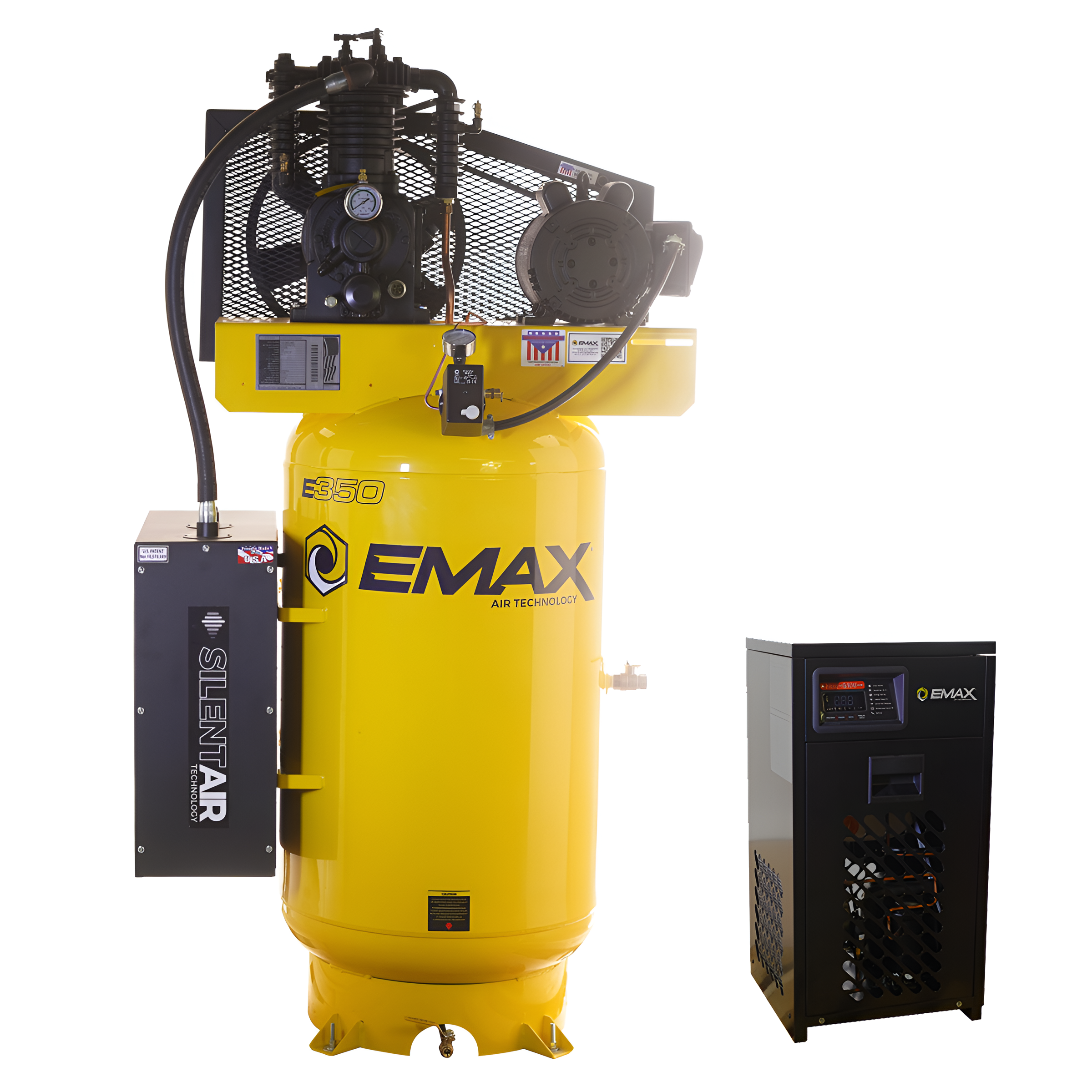 EmaxCompressor5HP-silent-industrial-air-compressor-80-gallon-vertical_1-phase-two-stage-with-30CFM-dryer-bundle-EMXESP05V080I1PK.png Emax Compressor 5HP Silent Industrial Air Compressor 80 Gallon Vertical – 1-Phase Two-Stage with 30 CFM Dryer Bundle (EMXESP05V080I1PK) - Image 1