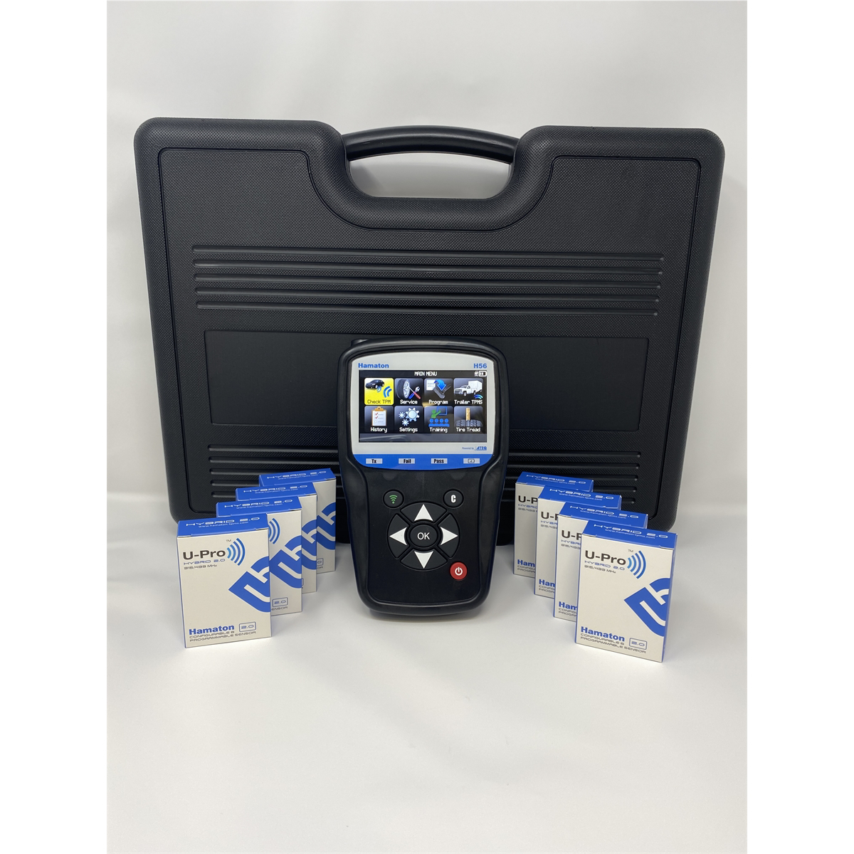 Hamaton-H56-TPMS-tool-and-8-U-Pro-hybrid-sensors-HAMH56-8SENS-ISN.png Hamaton H56 TPMS Tool and 8 U-Pro Hybrid Sensors HAMH56-8SENS-ISN - Image 1