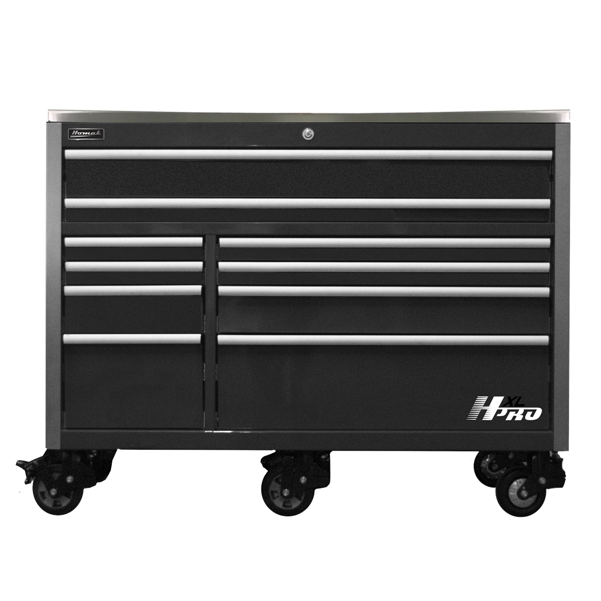 Hhomak-manufacturing-60in-HXL-10-drawer-roller-cabinet-black-HOMHX04060111.png Homak Manufacturing 60 in. HXL 10-Drawer Roller Cabinet - Black HOMHX04060111 - Image 1