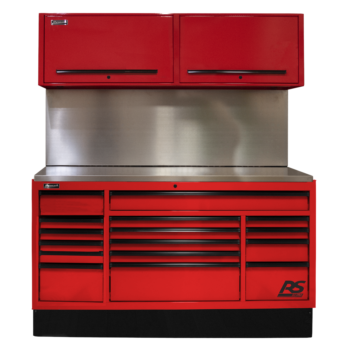 Hhomak-manufacturing-72in-CTS-centralized-tool-storage-with-solid-back-splash-set-red-HOMRDCTS72001.png Homak Manufacturing 72 in. CTS Centralized Tool Storage with Solid Back Splash Set, Red HOMRDCTS72001 - Image 1