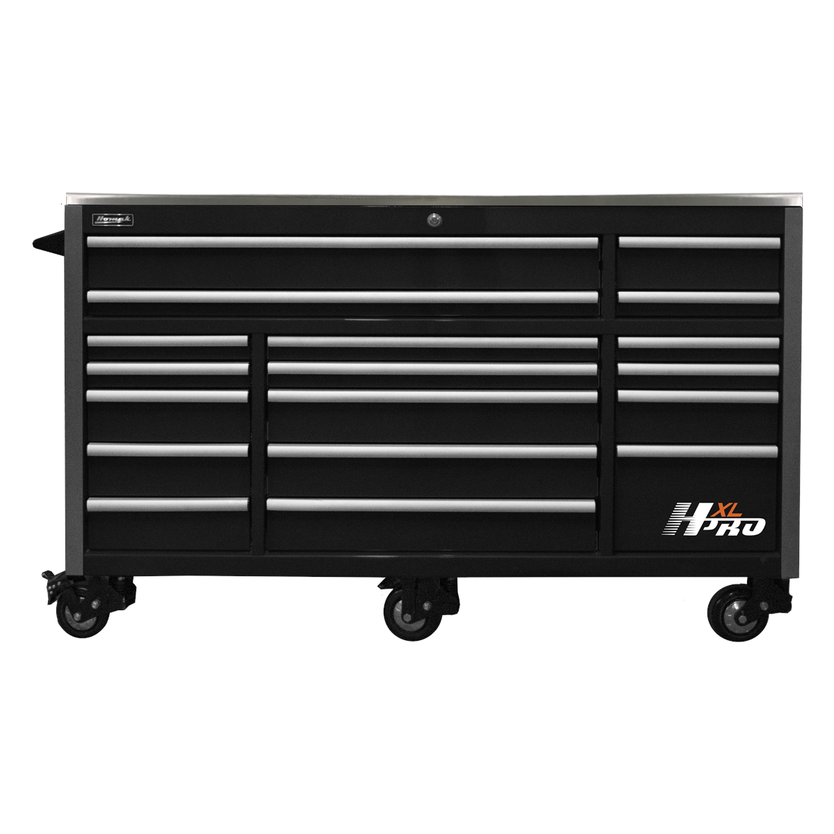 Hhomak-manufacturing-72in-HXL-17-drawer-roller-cabinet-black-HOMHX04072171.png Homak Manufacturing 72 in. HXL 17-Drawer Roller Cabinet - Black HOMHX04072171 - Image 1