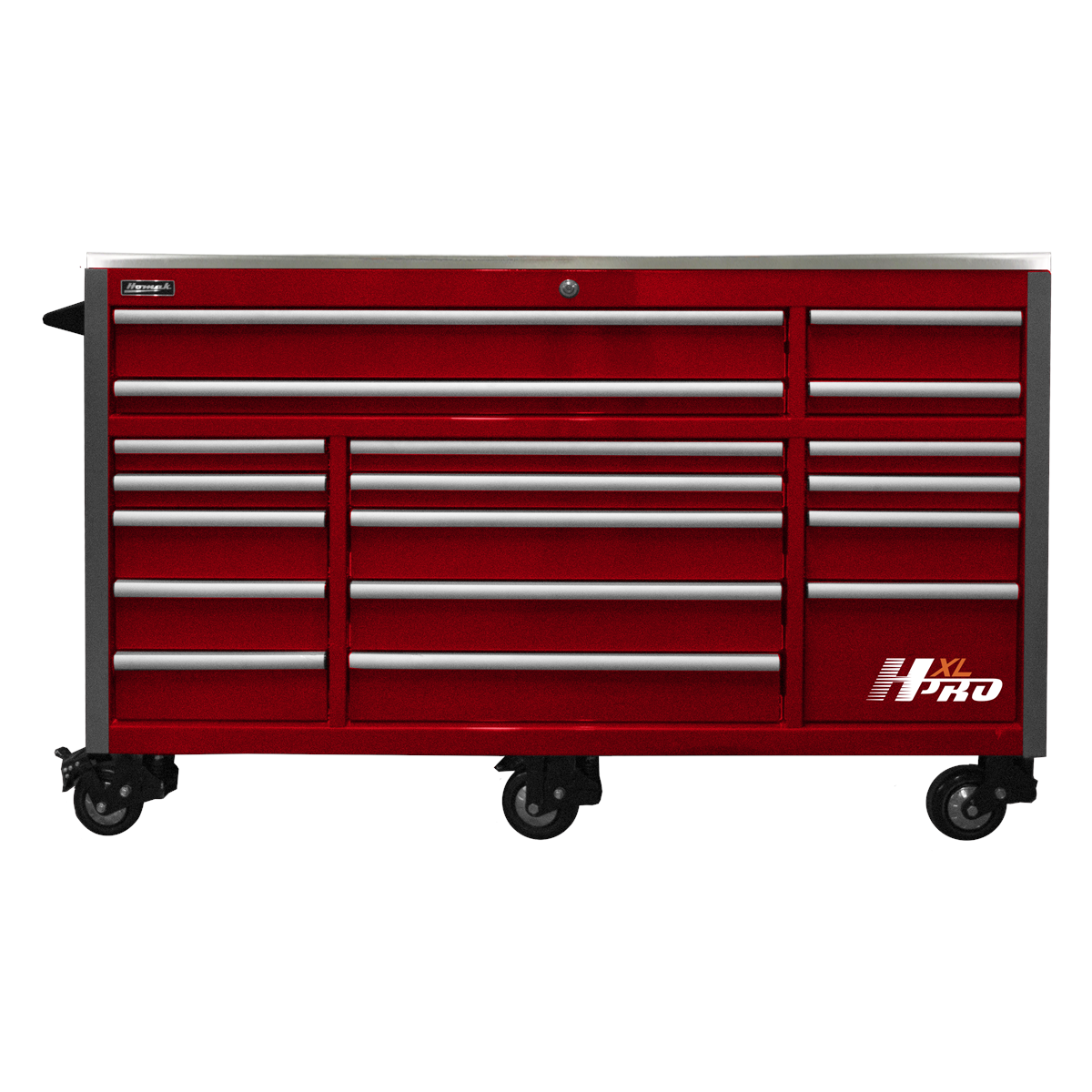 Hhomak-manufacturing-72in-HXL-17-drawer-roller-cabinet-red-HOMHX04072173.png Homak Manufacturing 72 in. HXL 17-Drawer Roller Cabinet - Red HOMHX04072173 - Image 1