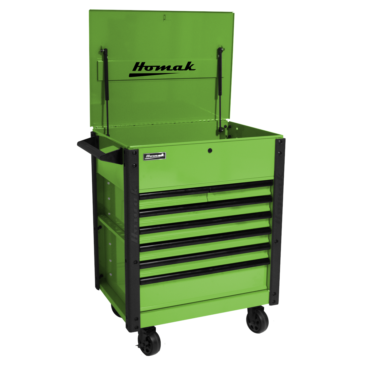 Homak-Manufacturing-35-in-Pro-Series-7-Drawer-Service-Cart-Green-HOMLG06035247.png Homak Manufacturing 35" Pro Series 7-Drawer Service Cart, Green HOMLG06035247 - Image 1