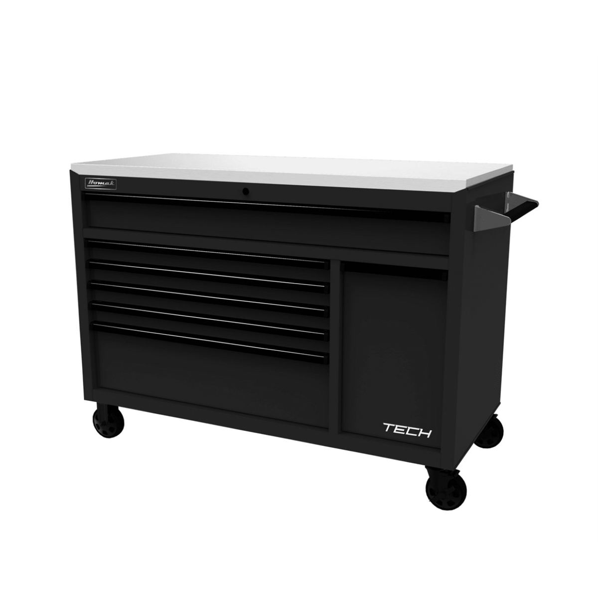 Homak-Manufacturing-Homak-54-in-TECH-Workstation-w-Power-Tool-Drawer-and-Stainless-Steel-Top-Black-HOMBK04054070.png Homak Manufacturing Homak 54" TECH Workstation w/Power Tool Drawer and Stainless Steel Top, Black HOMBK04054070 - Image 1