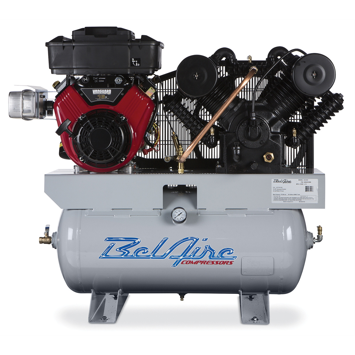 IMC-belaire-16hp-vanguard-30gallon-35acfm-service-truck-compressor-IMC6G3HV.png IMC (Belaire) 16hp Vanguard 30 Gallon 35 acfm Service Truck Compressor IMC6G3HV - Image 1
